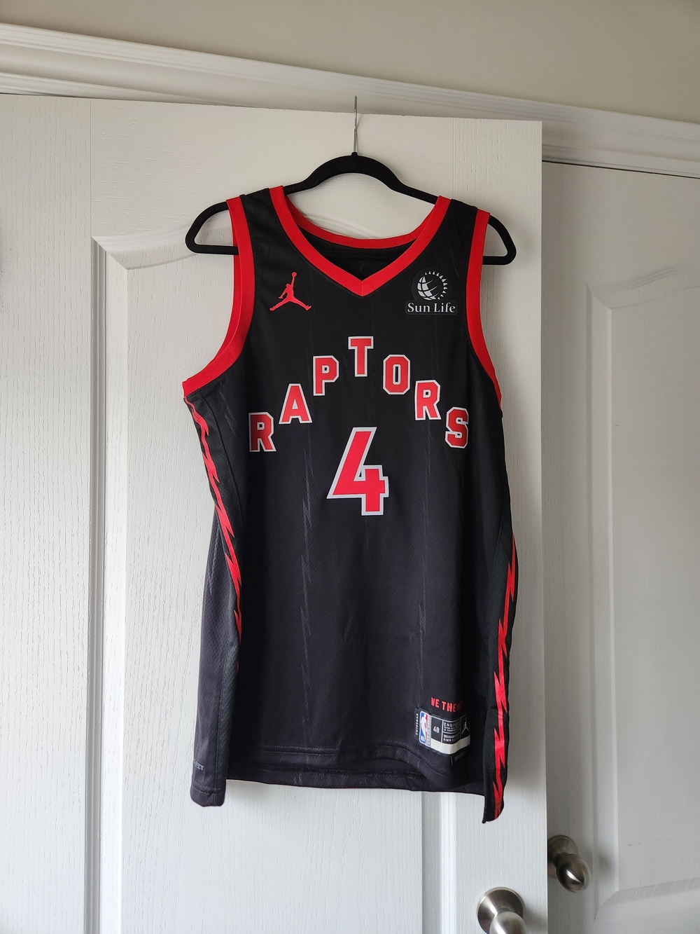 Scottie Barnes Black + Red Toronto Raptors Jersey